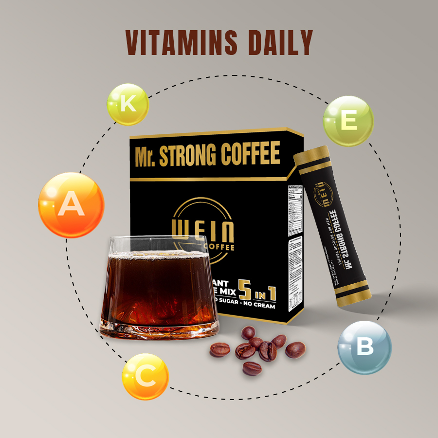 MR.STRONG COFFEE 5 IN 1 - ENERGY BOOSTER FOR MEN - BLACK COFFEE 5 IN 1